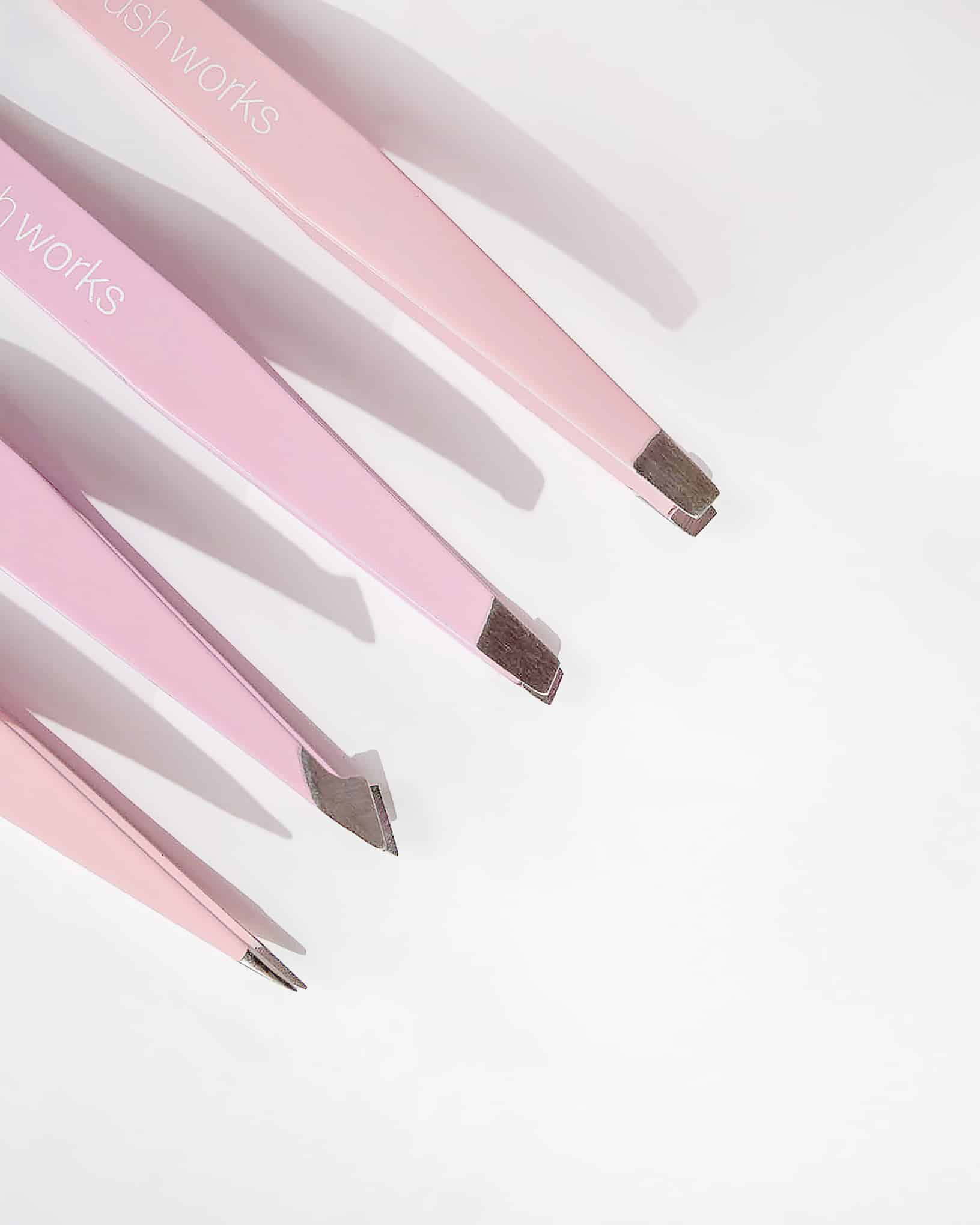 Brushworks HD Combination Tweezer Set Pink OOP