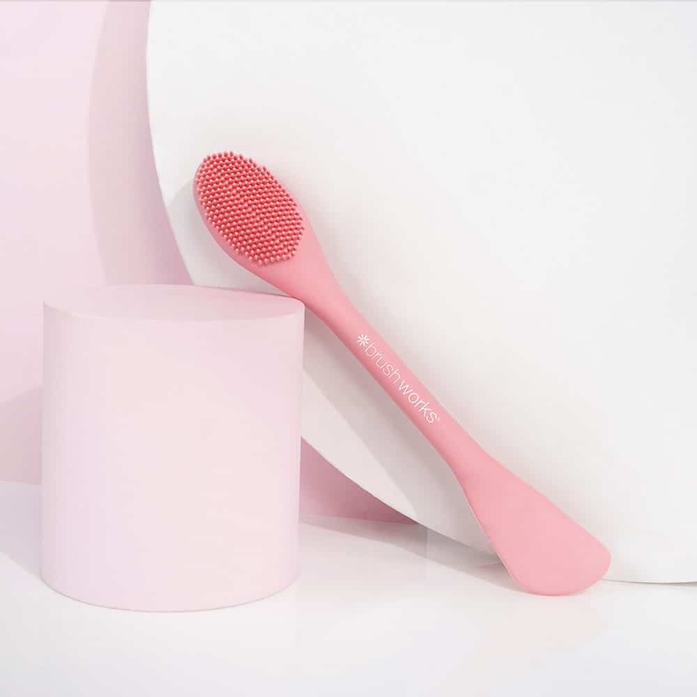 Brushworks Cleansing Mask Applicator Pink