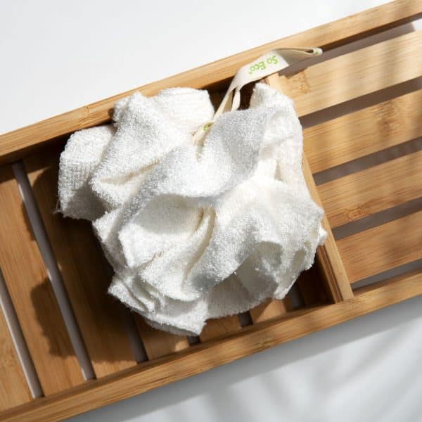 So Eco Bamboo Bath & Shower Pouf — alternate view