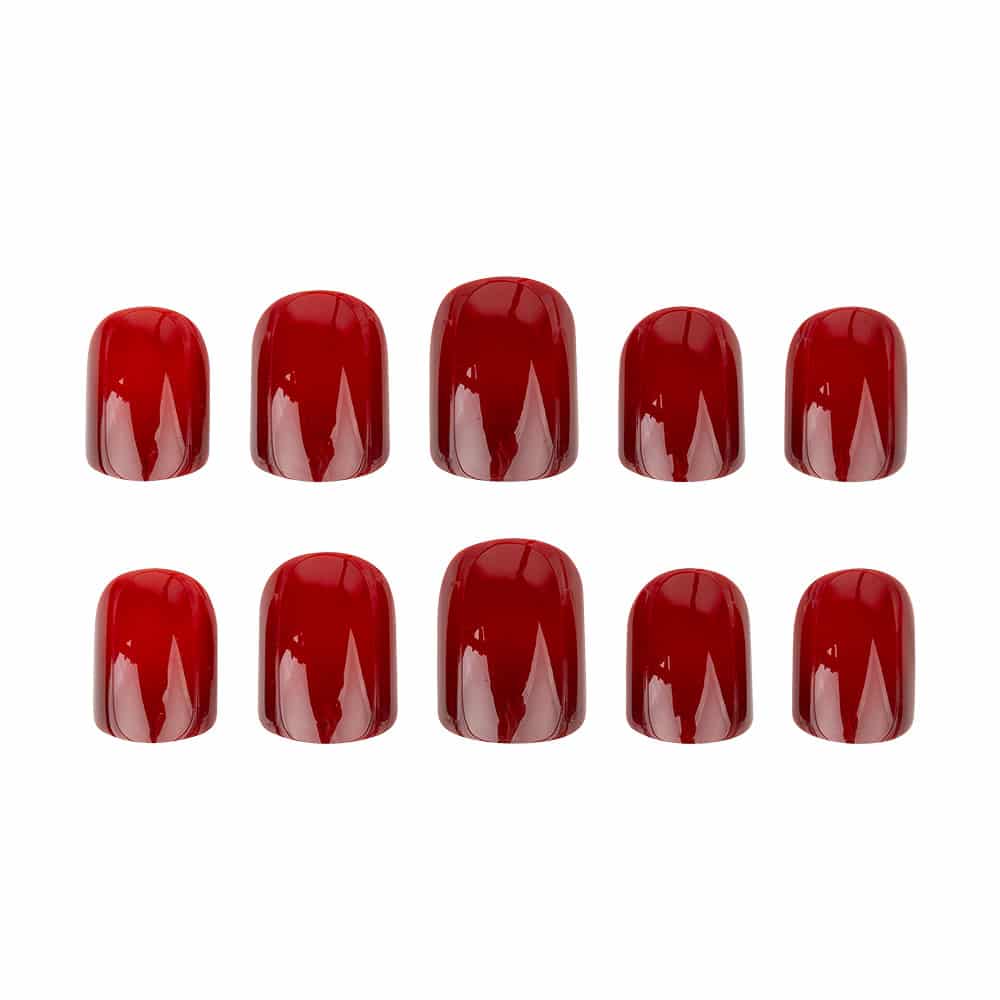 Nail HQ Square Deep Red Nails (24 Pieces) - image 3