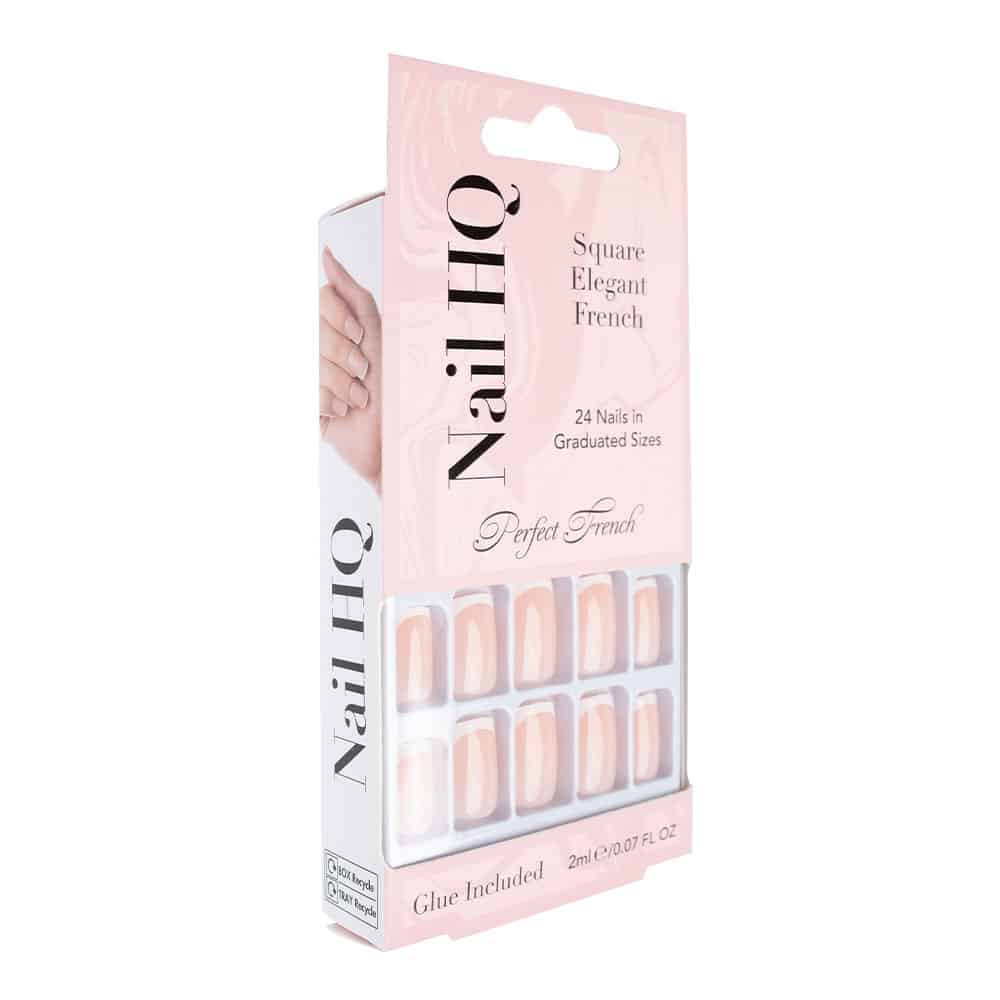 Nail HQ Square Elegant French Tip Nails (24 Pieces) - image 4
