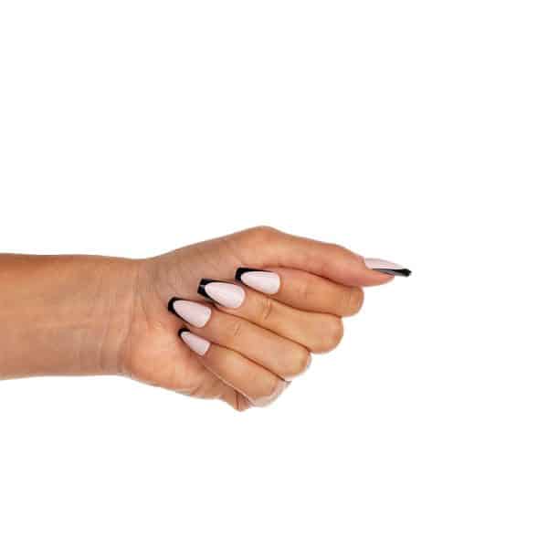 Invogue Black French Tip Coffin Nails – Pack of 24 — alternate view