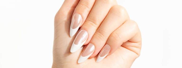 Nail HQ Almond Natural French Glaze Nails MS