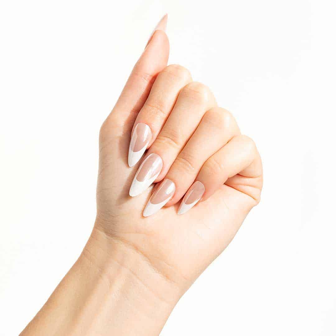 Nail HQ Almond Natural French Glaze Nails