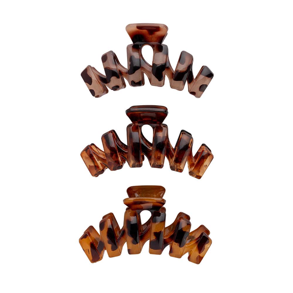 Brushworks Tortoiseshell Claw Clips – 3 Pack - image 6
