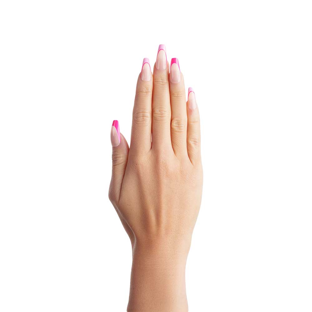 Nail HQ Coffin Pink Contrast French Nails (24 Pieces) - image 3