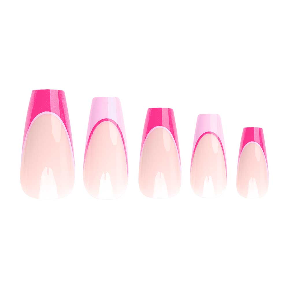 Nail HQ Coffin Pink Contrast French Nails (24 Pieces) - image 5