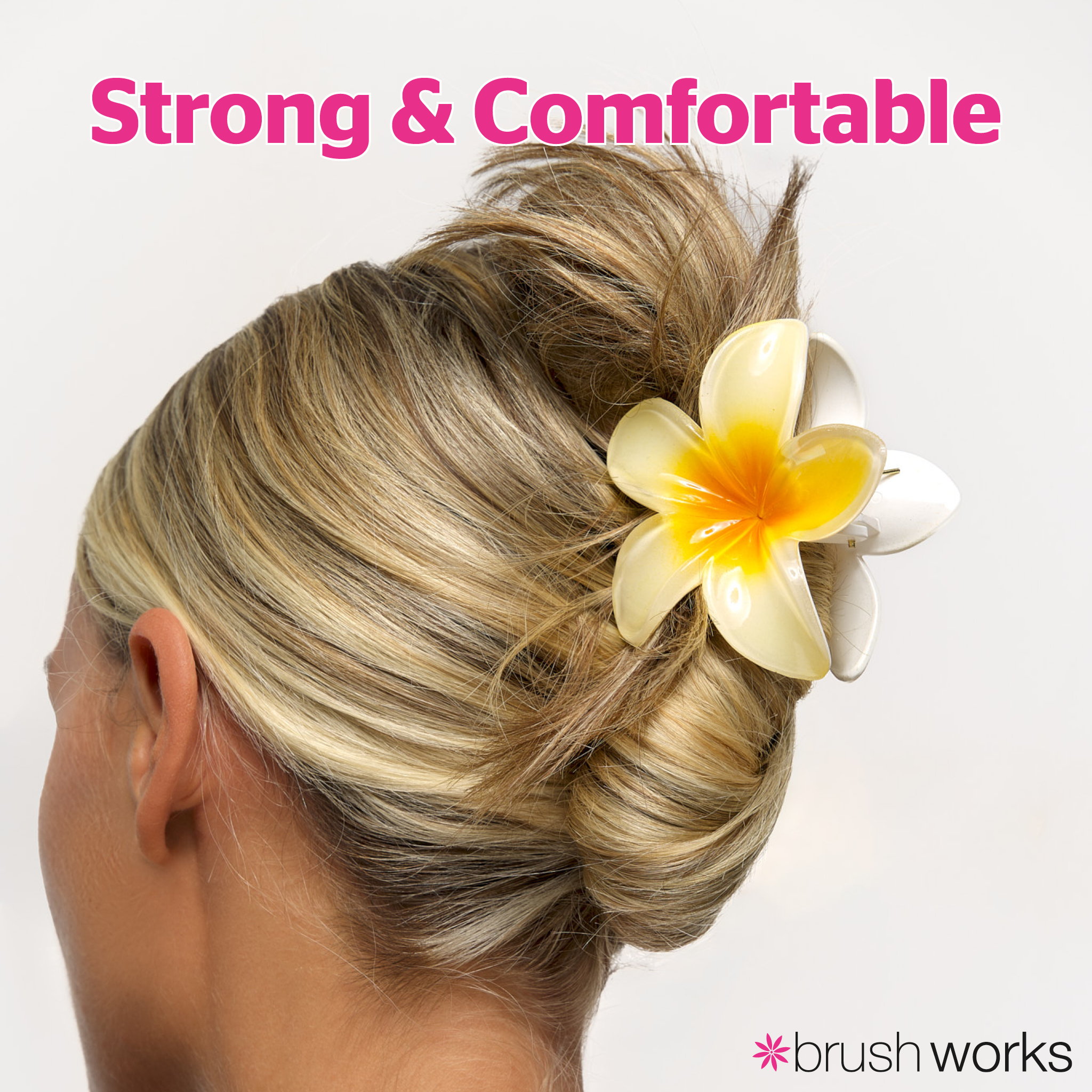 Brushworks Tropical Flower Claw Clips – 3 Pack - image 3