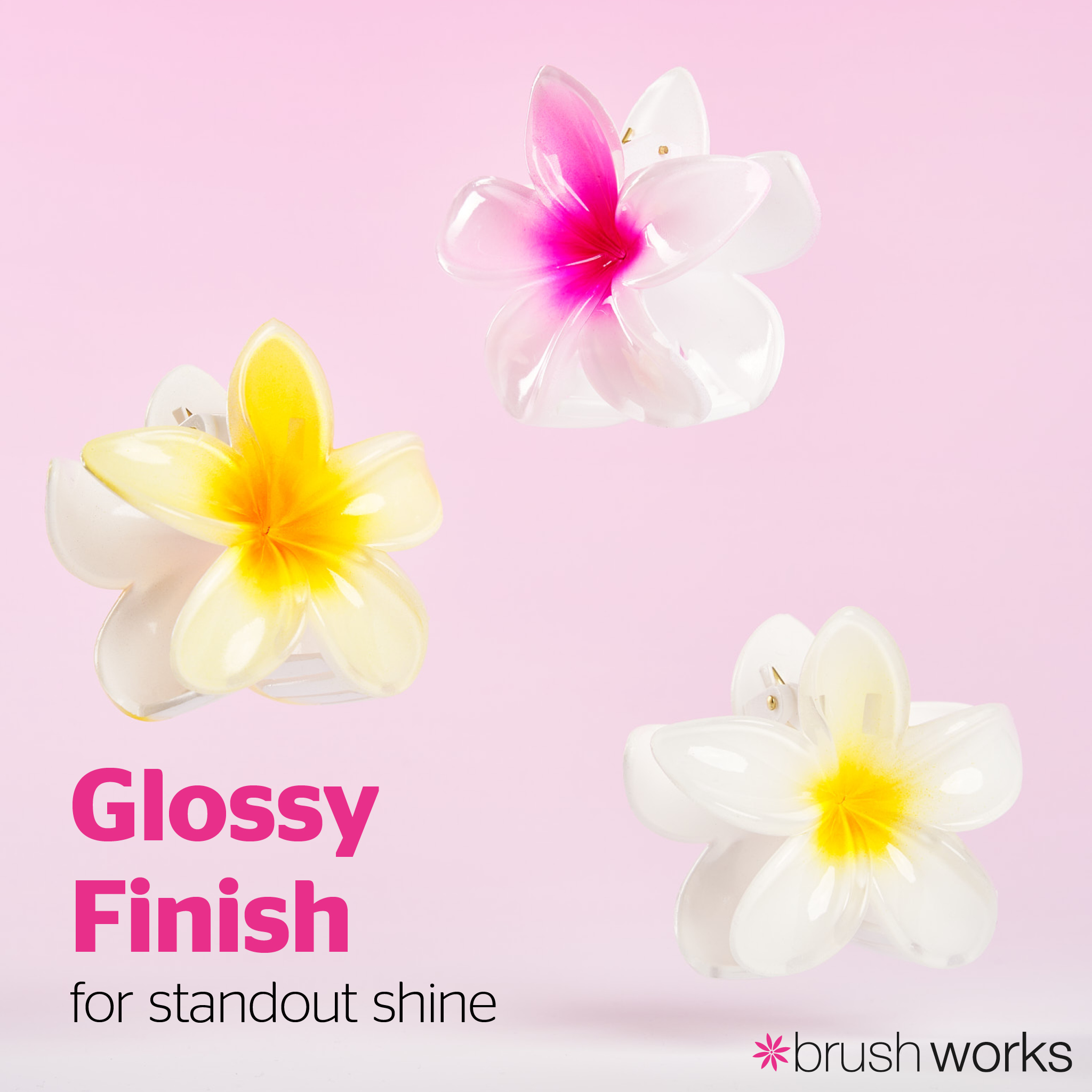 Brushworks Tropical Flower Claw Clips – 3 Pack - image 6