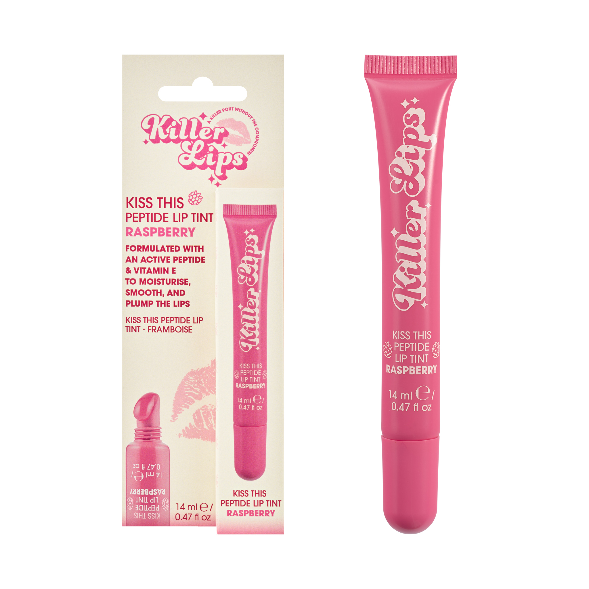 Killer Lips Kiss This Peptide Lip Tint – Raspberry