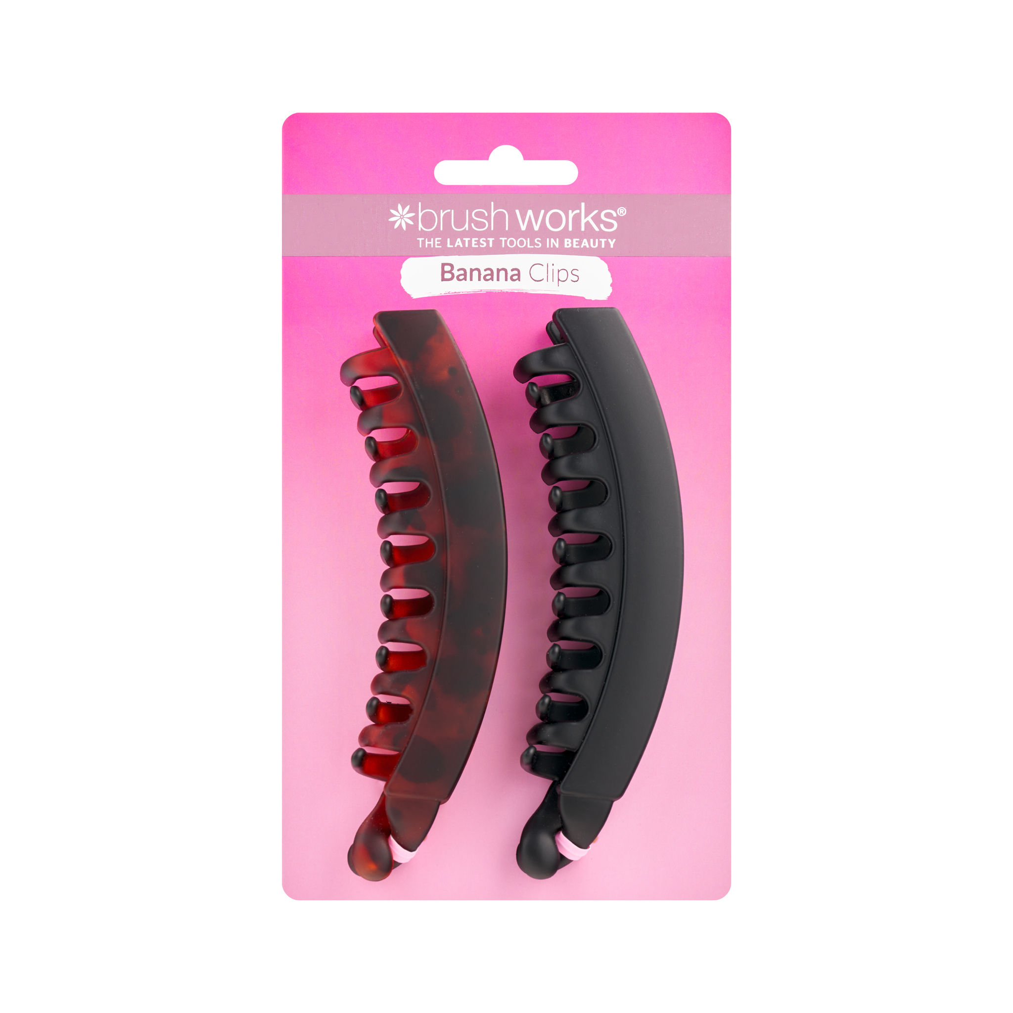 Brushworks Banana Hair Clips – 2 Pack